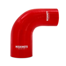 Load image into Gallery viewer, Mishimoto Silicone Reducer Coupler 90 Degree 3in to 3.5in - Red