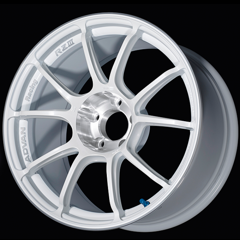 Advan RZIII 18x8.5 / +38 Offset / 5x114.3 BC / 73mm Bore / Racing White Metallic & Diamond Cut
