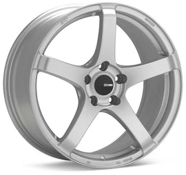 Enkei KOJIN 18x8 35mm Inset 5x112 Bolt Pattern 72.6mm Bore Dia Matte Silver Wheel