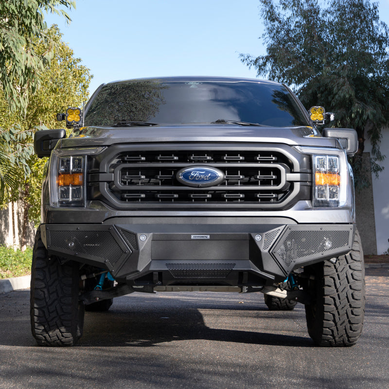 Go Rhino 21-23 Ford F-150 (4dr) Element Front Bumper w/ Power Bar - Tex. Blk