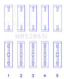King Engine Bearings Toyota 1Uz-Fe/2Uz-Fe/3Uz-Fe (Size +0.50mm) Main Bearing Set