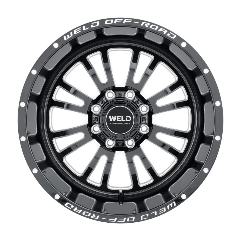Weld Slingblade 20x12 / 8x165.1 / 4.75 BS / 125.1 HB - Gloss Black Milled - Non-BL Wheel