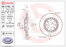Brembo OE 09-10 Pontiac G3/2009 G3 Wave/05-08 Wave/05-07 Wave5 Standard Brake Disc - Front