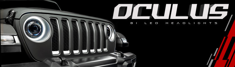 Oracle Oculus Bi-LED Projector Headlights for Jeep JL/Gladiator JT - Satin Silver - 5500K NO RETURNS