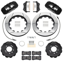Load image into Gallery viewer, Wilwood 99-02 Nissan Skyline Aerolite 6R Front BBK w/ 14in Slotted Rotors &amp; Flexlines - Black