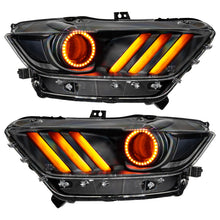 Load image into Gallery viewer, Oracle 15-17 Ford Mustang Dynamic RGB+A Pre-Assembled Headlights - Black Edition - NO RETURNS