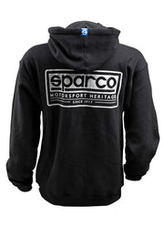 Sparco Sweatshirt Hooded Heritage Blk Me