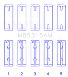 King Engine Bearings Mitsubishi 4G63T/4G64 (Size 0.75) Main Bearing Set