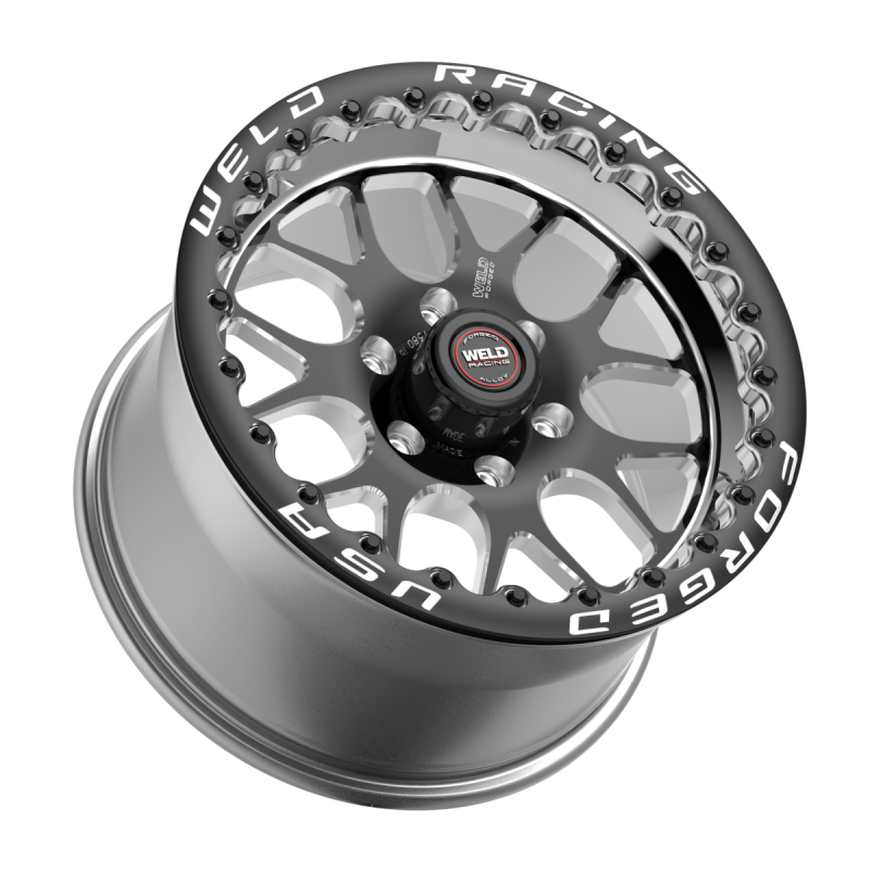 Weld S77 17x9.5 RT-S HD 6x135 BP / 6.2in. BS +24mm Offset Black Beadlock Wheel