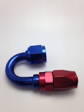 Load image into Gallery viewer, Fragola -16AN x 180 Degree Pro-Flow Hose End - Blue/Red