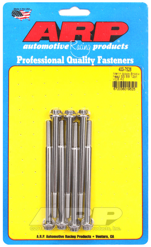 ARP Merlin Block BRodix Head BB 12pt Valve Cover Bolt Kit