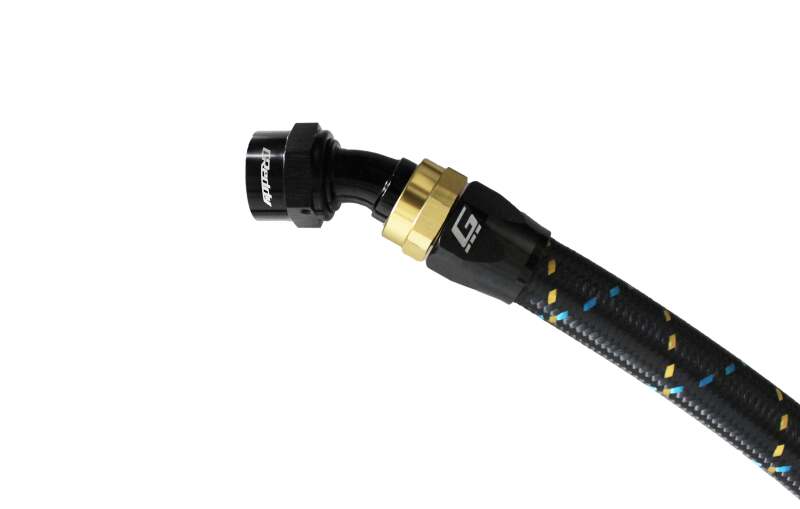 GReddy AN06 30 DEGREE HOSE END SWIVEL BLACK/GOLD ANODIZED