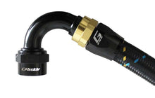 Load image into Gallery viewer, GReddy AN12 120 DEGREE HOSE END SWIVEL BLACK/GOLD ANODIZED
