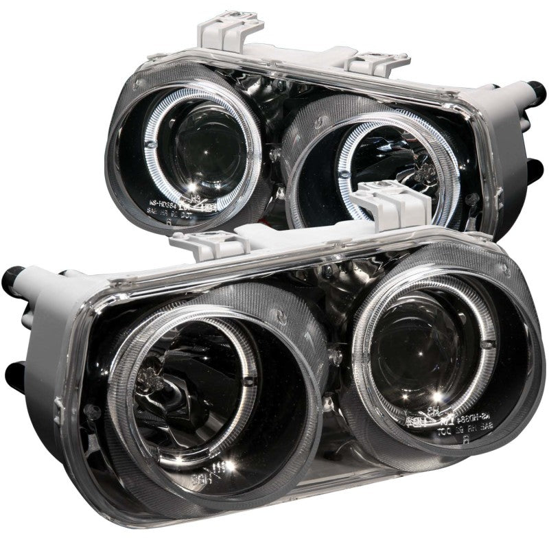 ANZO 1994-1997 Acura Integra Projector Headlights w/ Halo Black