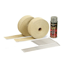 Load image into Gallery viewer, DEI Exhaust Wrap Kit - Tan Wrap &amp; Aluminum HT Silicone Coating (Aerosol)