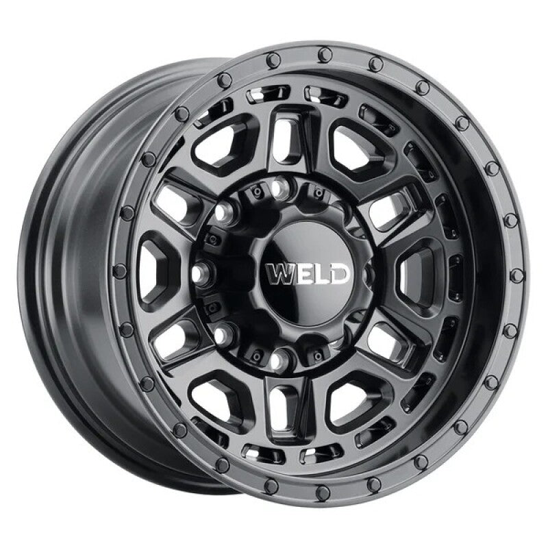 Weld Off-Road Crux 22x10in / 5x127 BP / ET -18 / 87.1mm Bore - Satin Black Wheel