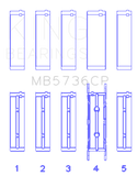 King Engine Bearings Ford Powerstroke 6.0L/6.4L Diesel Crankshaft Main Bearing Set - Size STD