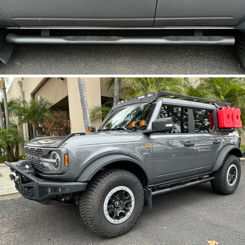 Go Rhino 21-26 Ford Bronco (4dr) 4000 Series Side Steps - Cab Length - Tex. Blk