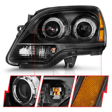 Load image into Gallery viewer, Anzo 99-17 GMC Sierra/Denali Headlights Chrome Amber (w/C Light Bars)