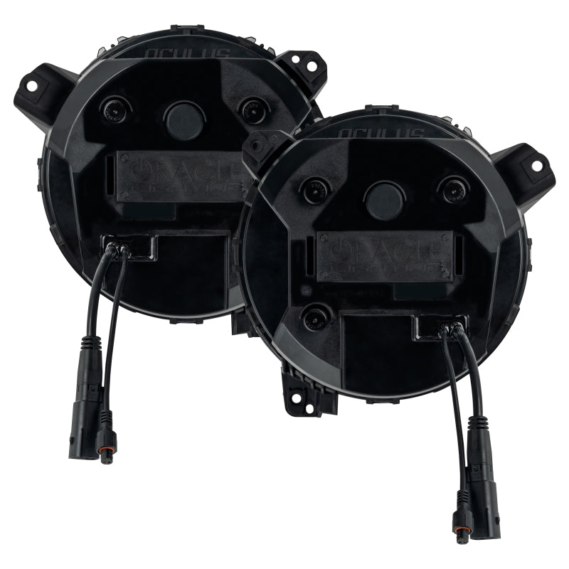 Oracle Oculus Bi-LED Projector Headlights for Jeep JL/Gladiator JT - Satin Silver - 5500K NO RETURNS