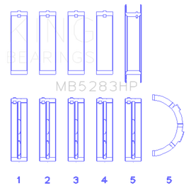 King Engine Bearings Performance Main Bearing Set - Size STD