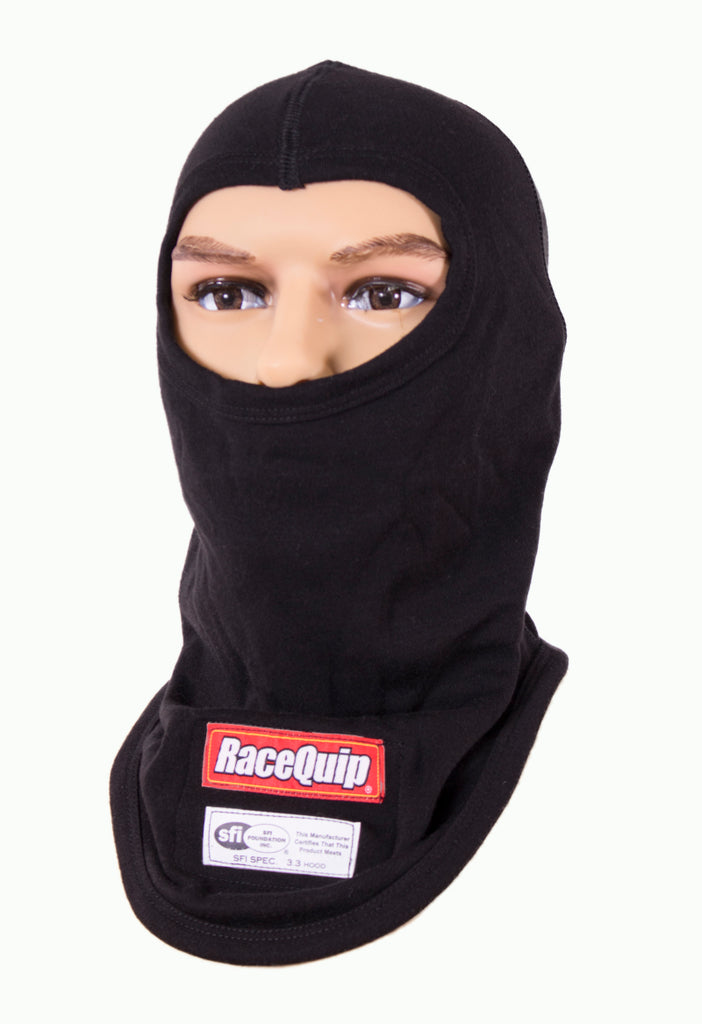 RaceQuip Black SFI 3.3 Fr Single Layer Hood JR.