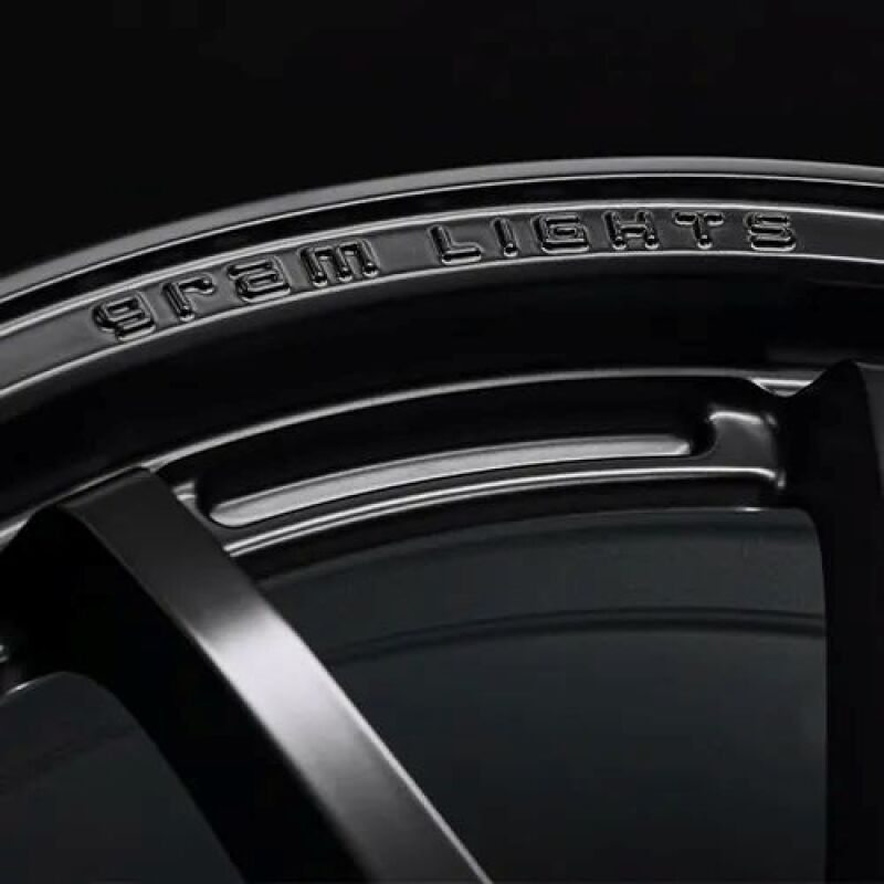 Gram Lights 57NR LIMITED II 18x8.5 +38 5-120 Semigloss Black Wheel w/ Black Cap/Stickers/Air Valve