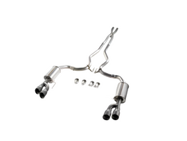 Roush 18-23 Mustang 5.0L V8 Black Tip Cat Back Exhaust Kit (Quad Tip Non-Active)