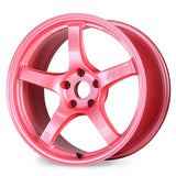 Gram Lights 57CR 18x10.5 +12 5x114.3 Sakura Pink Wheel (Special Order No Cancel)
