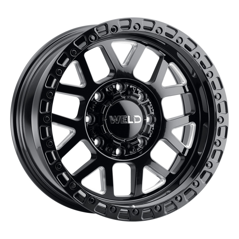 Weld Cinch 20x10 / 8x165.1 / 4.75 BS / 125.1 HB - Gloss Black Milled - Non-BL Wheel