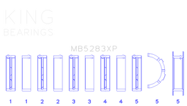 King Engine Bearings Performance Main Race Bearing Set - Size Standard X