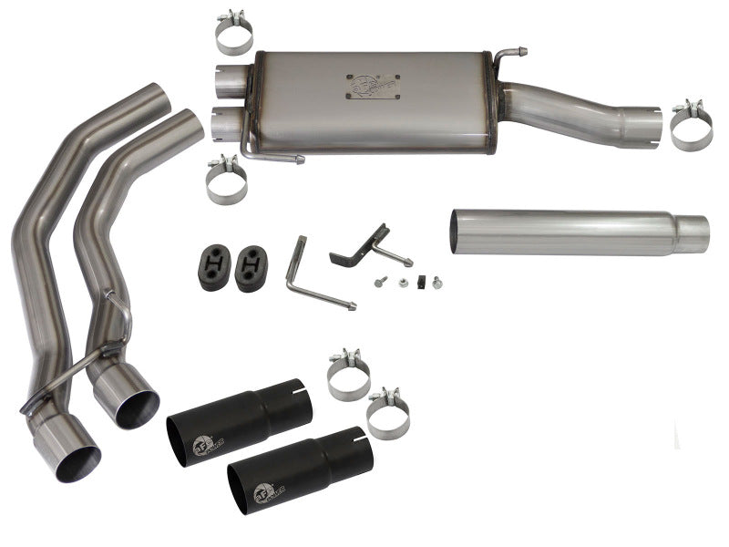 aFe Rebel Exhausts Cat-Back SS Ford F-150 04-08 V8 4.6/5.4L w/ Black Tips