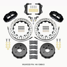 Wilwood Narrow Superlite 4R Rear Kit 12.88in Drilled 2007-up Jeep JK w/Lines
