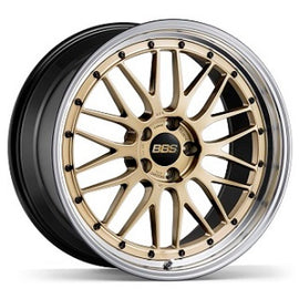 BBS LM 21x12 5x130 ET64 CB71.6 Gold Wheel w/ Diamond Cut Machined Lip