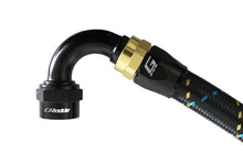 Load image into Gallery viewer, GReddy AN10 120 DEGREE HOSE END SWIVEL BLACK/GOLD ANODIZED
