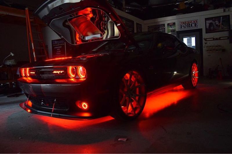 Oracle 15-21 Dodge Challenger Waterproof LED Fog Light Halo Kit - ColorSHIFT NO RETURNS