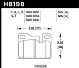 Hawk 77-88 Porsche 924 / 78-85 & 92-95 928 / 83-91 944 Blue 9012 Race Rear Brake Pads