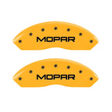 MGP 2 Caliper Covers Engraved Front Mopar Yellow Finish Black Char 2006 Jeep Wrangler