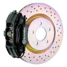 Load image into Gallery viewer, Brembo 94-04 Mustang (SN95) Front GT BBK 4 Piston Cast 2pc 330x28 1pc Rotor Drilled-Black