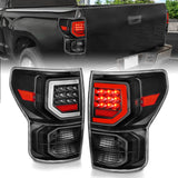 Anzo 07-11 Toyota Tundra Full LED Tailights Black Housing Clear Lens G2 (w/C Light Bars)