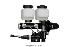 Load image into Gallery viewer, Wilwood Tandem Remote M/C Kit w L/H Bracket &amp; Prop Valve - 1in Bore Black