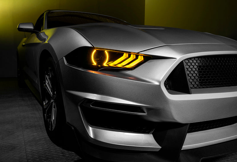 Oracle Lighting 18-23 Ford Mustang Dynamic ColorSHIFT LED Headlights - Black Series NO RETURNS