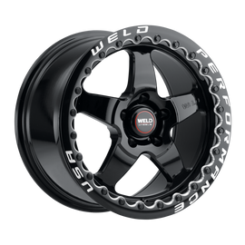 Weld S904 17X10 Ventura Drag Beadlock 5X120 ET45 BS7.15 Gloss Black MIL