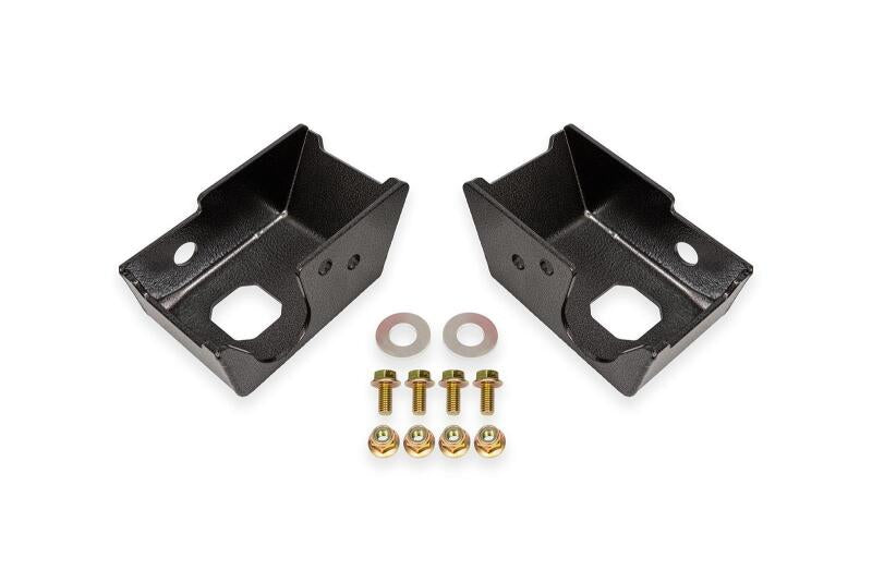 BMR 21-24 Ford Bronco Rear Shock Mount Skid Plates - Black Hammertone