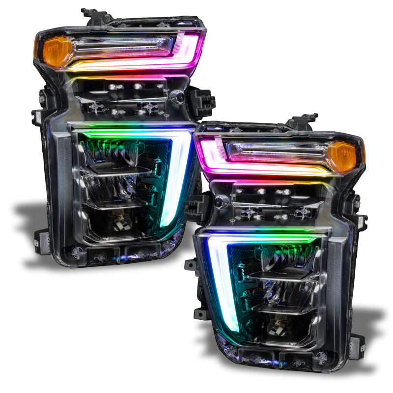 Oracle 20-21 Chevy Silverado HD 2500/3500 RGB+W Headlight DRL Upgrade Kit - ColorSHIFT NO RETURNS