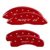 MGP 4 Caliper Covers Engraved Front & Rear SRT8 Red finish silver ch