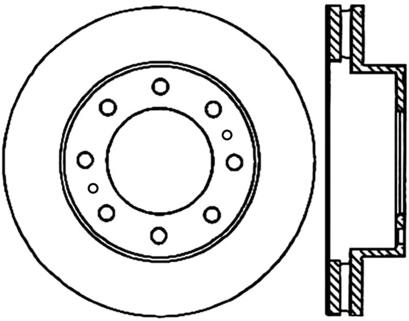 StopTech Power Slot 02-04 Avalance 2500 w/ 2in Raise Front Right Slotted CRYO Rotor