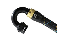 Load image into Gallery viewer, GReddy AN10 180 DEGREE HOSE END SWIVEL BLACK/GOLD ANODIZED