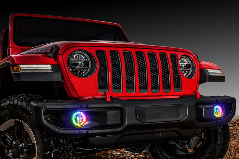 Oracle Jeep Wrangler JL/Gladiator JT LED Surface Mount Fog Light Halo Kit - ColorSHIFT NO RETURNS