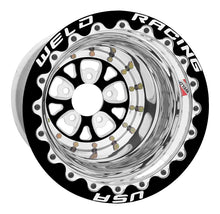 Load image into Gallery viewer, Weld V-Series 15x10 / 5x4.75 BP / 5in BS Black Wheel - Black Single Beadlock MT